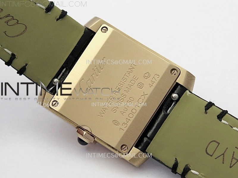 Tank Francaise Ladies 21.2mm RG 8848F 1:1 Best Edition Silver Dial on Black Leather Strap Ronda Quartz V2